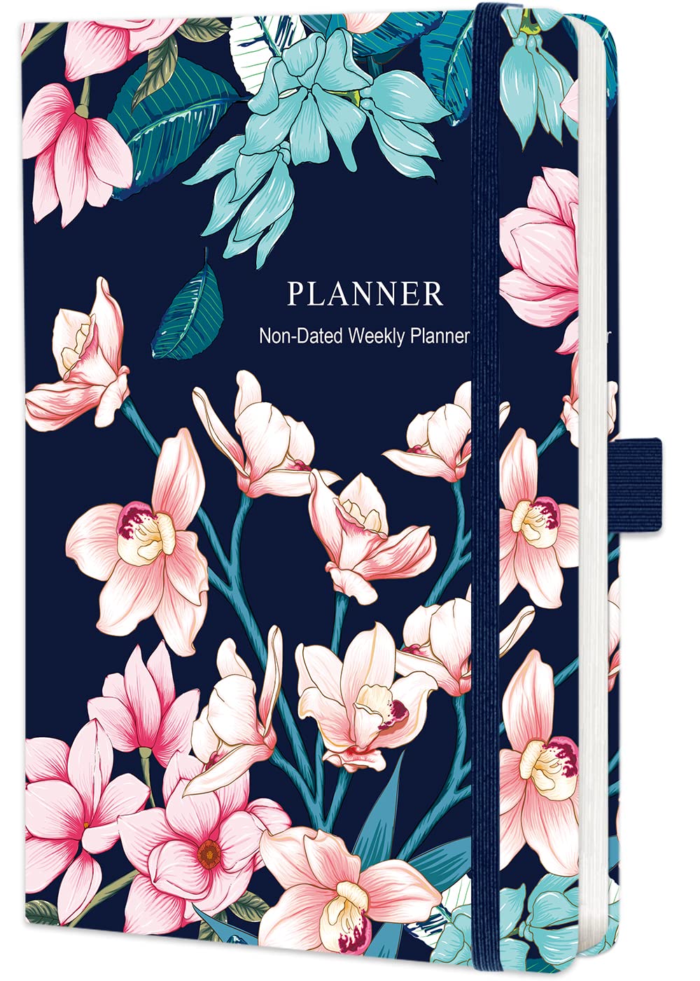 NectaRoy Non-Dated Weekly Monthly Planner, Undated Diary Journal to Increase Productivity, Time Management and Hit Your Goals, Lasts 1 Year, 8.3''x 6.1''