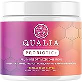 Qualia Probiotic - 28 Science-Backed Spore Probiotics, Prebiotics, and Postbiotics. Total Gut Support. Soothes Digestive discomfort. Ethically sourced. Promotes Akkermansia Growth. 1 Month Supply