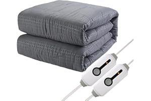 Electric Mattress Pad Queen Size 60"x80" – 4-Zone Heating Levels, 10H Auto Shut Off, Elastic Deep Pocket, Ultra-Soft Brushed 