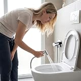 GRIFEMA Hand-Held Bidet Sprayer Solid Brass Shattaf with Wall Holder view 2