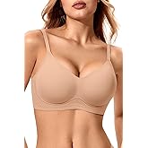 LetsJoli Jelly Bras for Women No Underwire Wireless Tshirt Bra Push Up Seamless Bralettes w Support