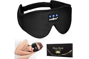 MUSICOZY Sleep Headphones Bluetooth Headband Sleeping Headphones Sleep Mask, Wireless Sleep Mask Earbuds for Side Sleepers Me