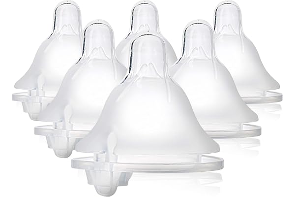 Evenflo Feeding Balance + Wide Neck BPA-Free Silicone Medium Flow Baby Bottle Nipple - 3 Months+, 6ct