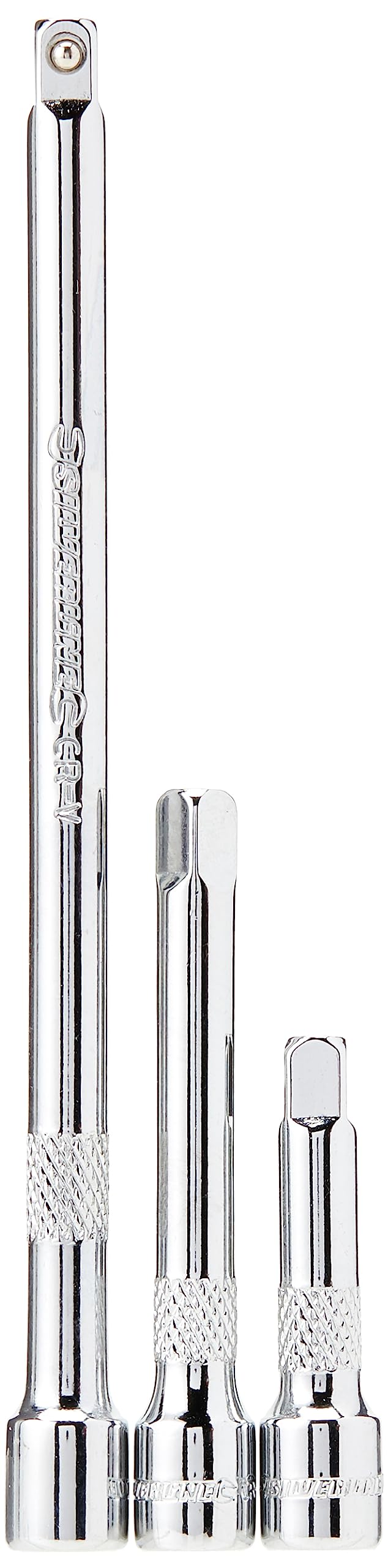 Silverline 598440 Extension Bar Set 3pce 1/4", Silver