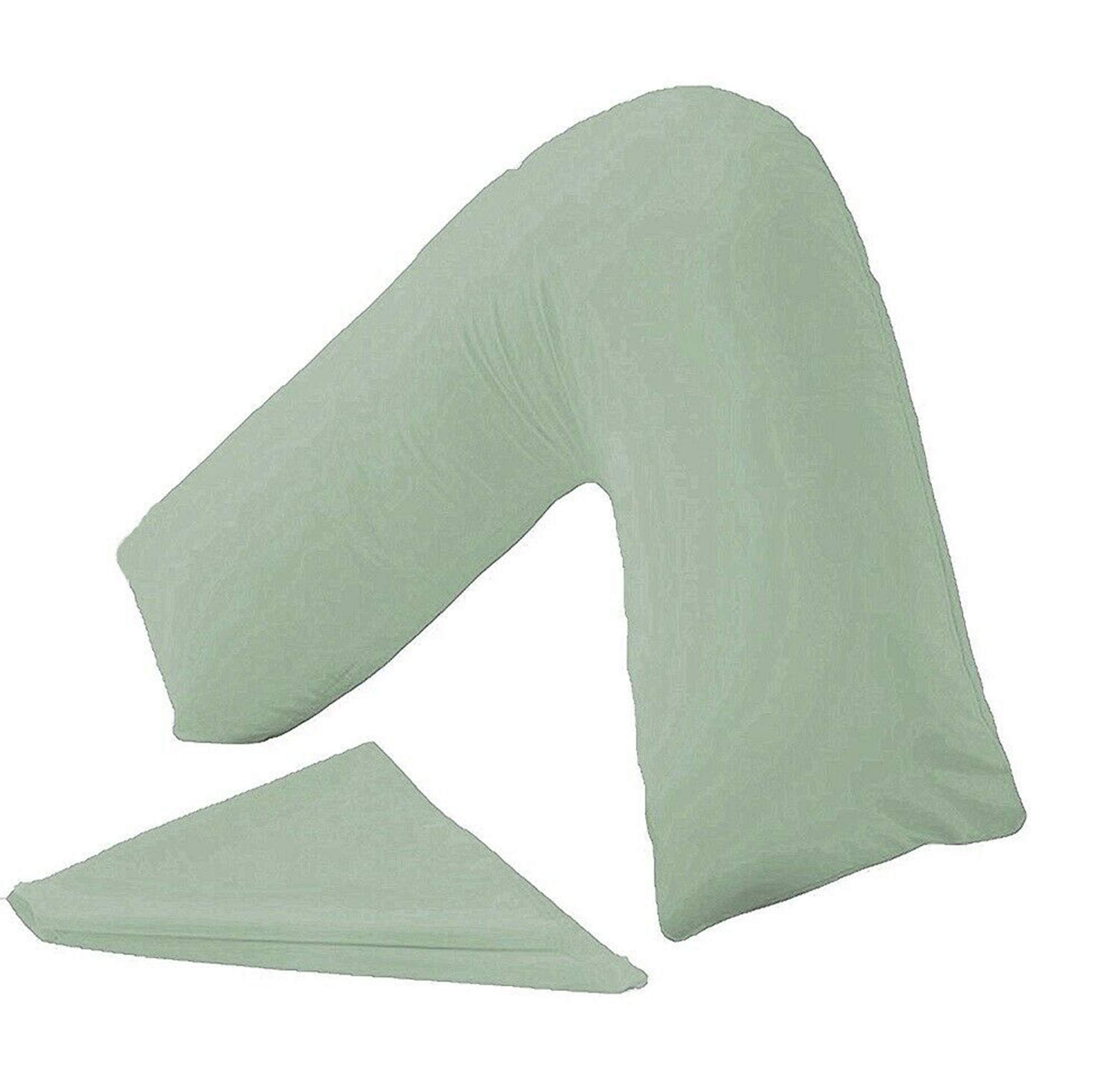 HOME ACE Duck Egg Easy Care Poly Cotton V Shaped Pillowcase, Triangle Pillow Case Pregnancy, Maternity Neck Support V Pillow Cover, Back Support Orthopaedic Nursing V Pillowcases Covers Only