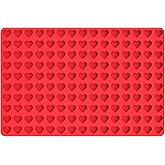sofliym Mini Heart Silicone Molds for Chocolate, Hard Candy, Cream Cheese Mint Molds with Scraper (small heart)