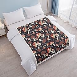 SOULZZZ Red Mushroom Throw Blanket Super Soft Warm