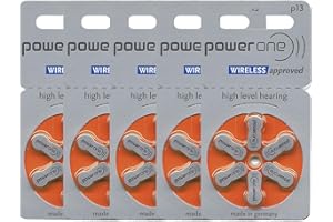 POWER ONE 30 x Size p13 PowerOne Hearing Aid Batteries