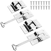 Lonffery 4 Inch Stainless Steel RV Door Holder, T-Style Latch, 2 Pack | Compact 4-inch length ideal for standard RV doors, camper shell entry, and baggage doors.