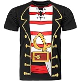 DANGCOS Pirate Shirt,Men's Graphic Tees for Costume Halloween,Cosplay,Pirate-Themed Parties