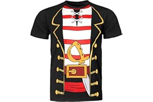 DANGCOS Pirate Shirt,Men's Graphic Tees for Costume Halloween,Cosplay,Pirate-Themed Parties