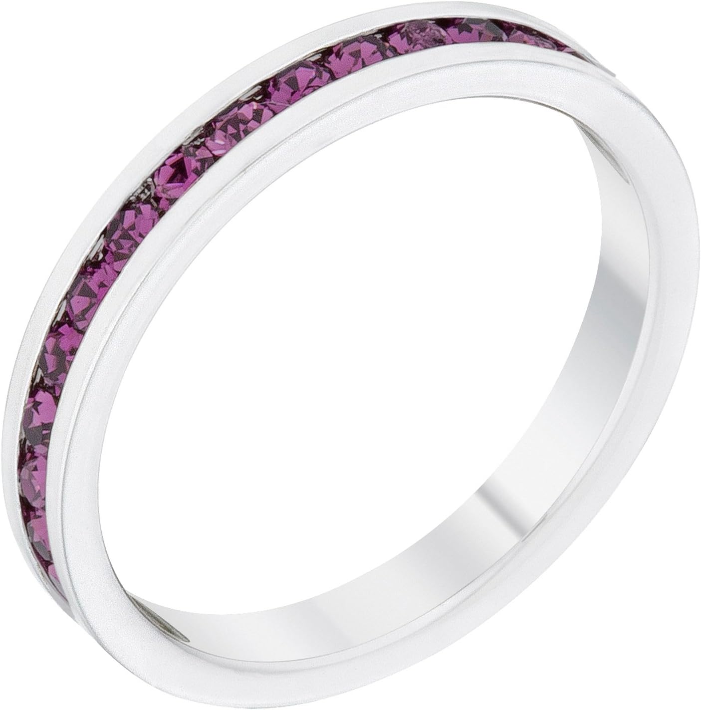 Kate Bissett Stylish Birthstone Stackables Swarovski Crystal Eternity Bands