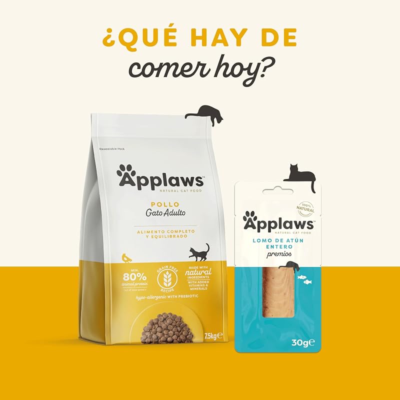 Comida seca natural sem cereais para gatos adultos, sabor de frango - 2 kg de saco selável (Verpackung kann variieren)