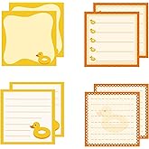 8 Pack 3.15 Inch Sticky Notes with Duck Chick Fall Cow Styles Note Pads Colorful Self Sticky Post Notes Memo Pads for School Office Home Stationery Supplies Party Favors240 Sheets (Yellow Duck)