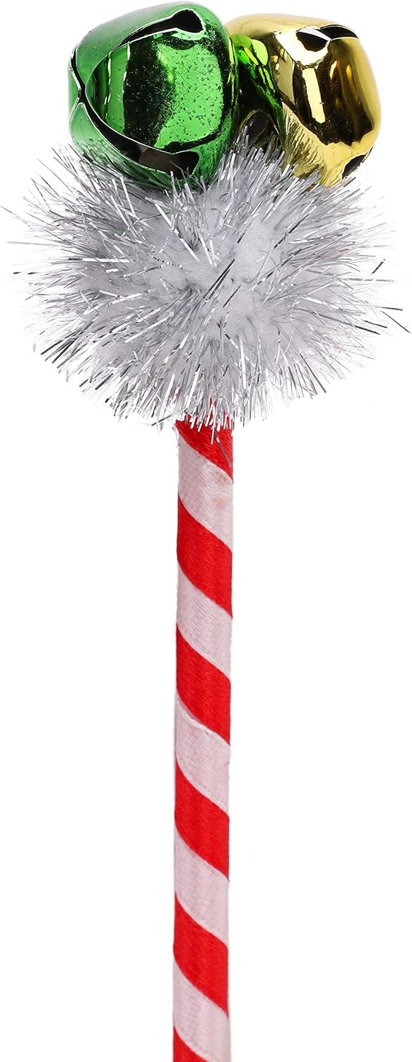 Toyland® Jingle Bells Christmas Pens - Pack of 6 - Novelty Stocking Fillers, Black, 1 count (Pack of 6) - Image 5