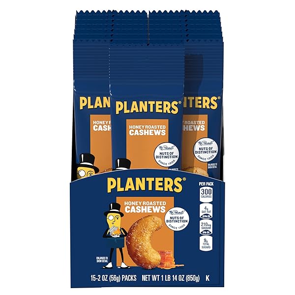 PLANTERS DELUXE HONEY ROASTED WHOLE CASHEWS, PARTY SNACKS,...
