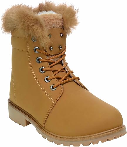 shearling combat boots