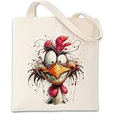 Geondos Cute Animal Canvas Tote Bag, Funny Pet Reusable Shopping Bags, Shoulder Bags for Casual Vacation Shopping Work