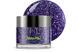 SNS HEALTHY NATURAL NAILS SNS Nail Dip Powder, Gelous Color Dipping Powder - Valedictorian (Purple/Violet, Glitter) - Long-Lasting Dip Nail Color Lasts 14 Days - Low-odor & No UV Lamp Required - 1 oz
