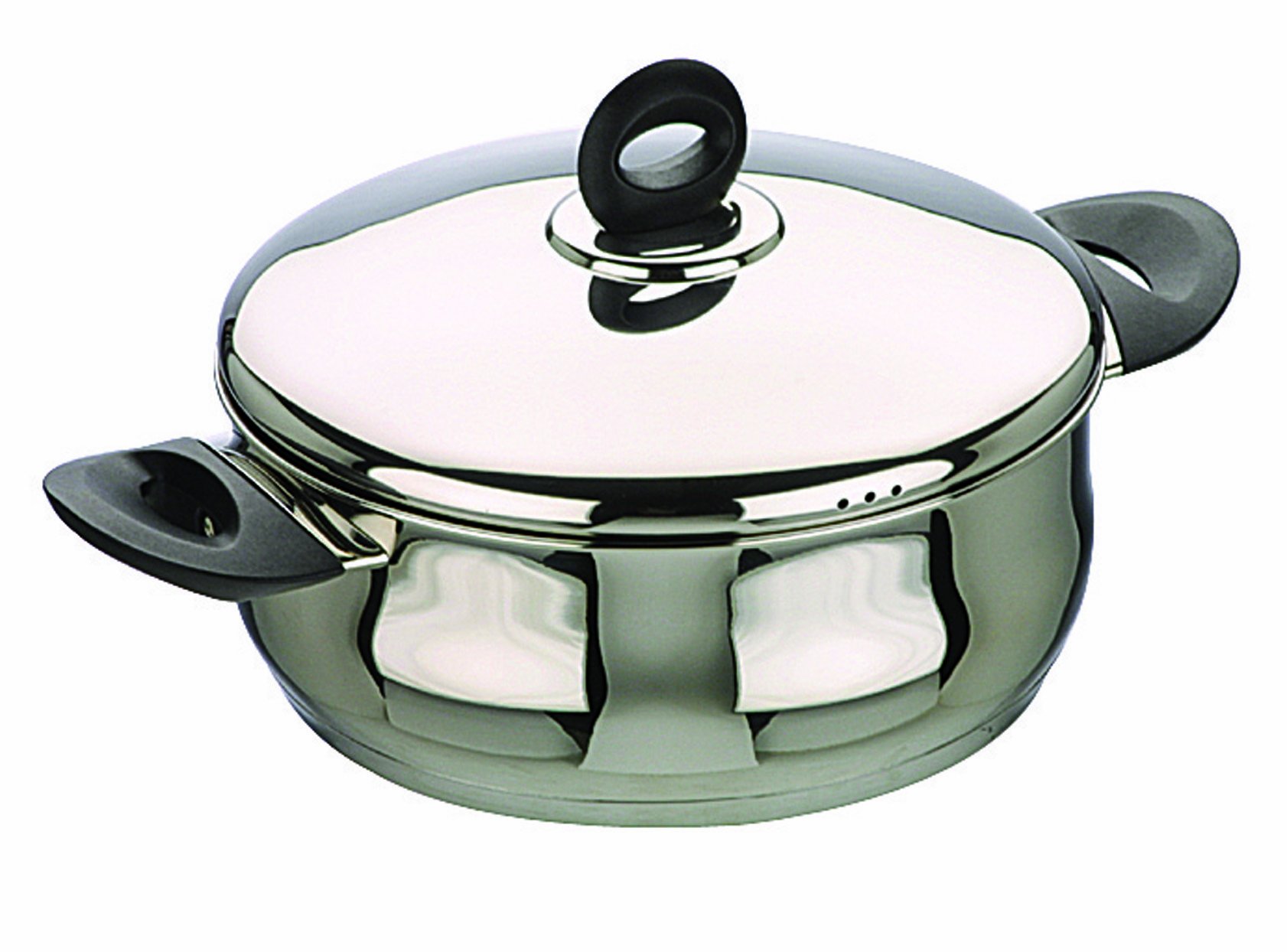 Ibili 660028 - Bali Cacerola bombada con tapa INOX 28 cm