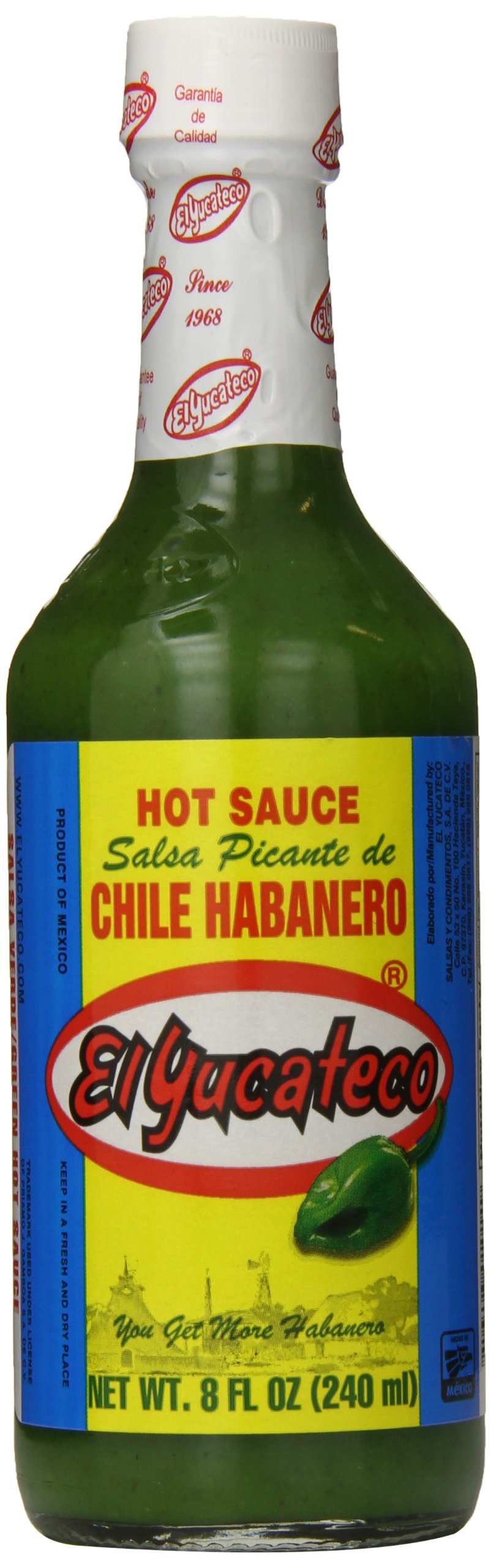 El Yucateco Chile Habanero Hot Sauce Bottle Red, 8 Ounce (Pack of 3) Grocery El Yucateco Chile Habanero Hot Sauce Bottle Red, 8 Ounce (Pack of 3) Grocery