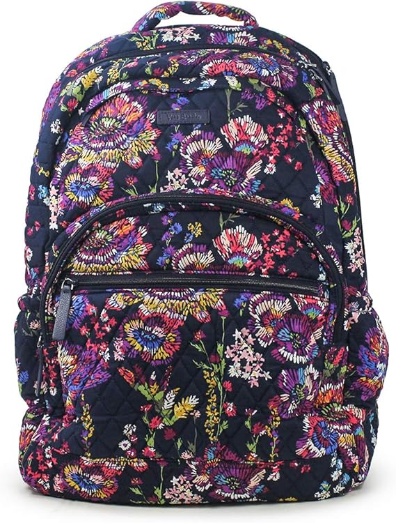 Vera Bradley Large Essential Backpack Midnight Wildflowers