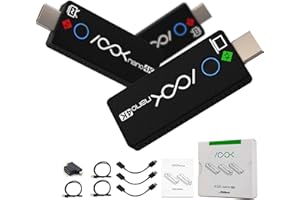 RGBlink Wireless HDMI Transmitter and Receiver 4k Kit,Plug and Play,Wireless HDMI Extender One Transmitter and Two Receivers, Supports PC and Mobile Phones for Meetings Live Broadcasts