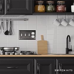 Switch Hits Satin Nickel Black Outlet Wall Plate