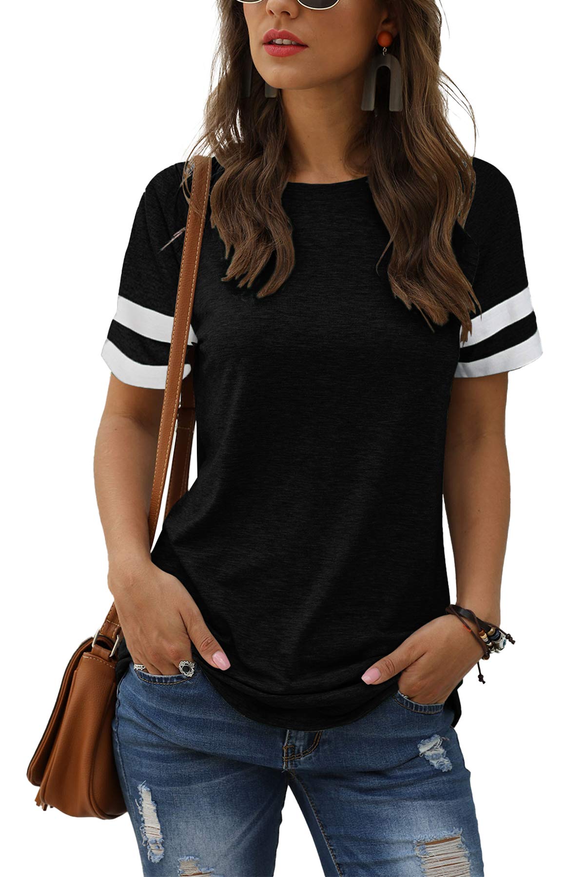 Frauen T-Shirt Mit Mehrseitigem Druck – Kurzärmlig, Aus Polyester-Spandex, Lässig