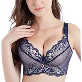 FallSweet Padded Push Up Lace Bras for 34A to 44C Underwire