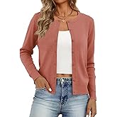 Bellcoco Women's Cardigan Sweaters Lightweight Crew Neck Button Down Long Sleeve Spring Outfits Fashion Clothing 2026