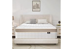 EEN EEN SLEEP Full Size Mattress, Upgrade Strengthen Firm 10 Inch Hybrid Full Mattress in A Box, Mattress Full With High Density Memory Foam and Independent Pocket Springs, Strong Edge Support,Relieve Back Pain