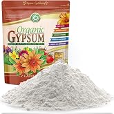 Organic Gypsum Powder 5LB - Made in USA - OMRI Listed - Calcium Sulfate Dihydrate - Garden Soil Amendment Fertilizer for Lawns, Plants, Mushroom Cultivation. Calcium &amp; Sulfur. Cures Blossom End Rot