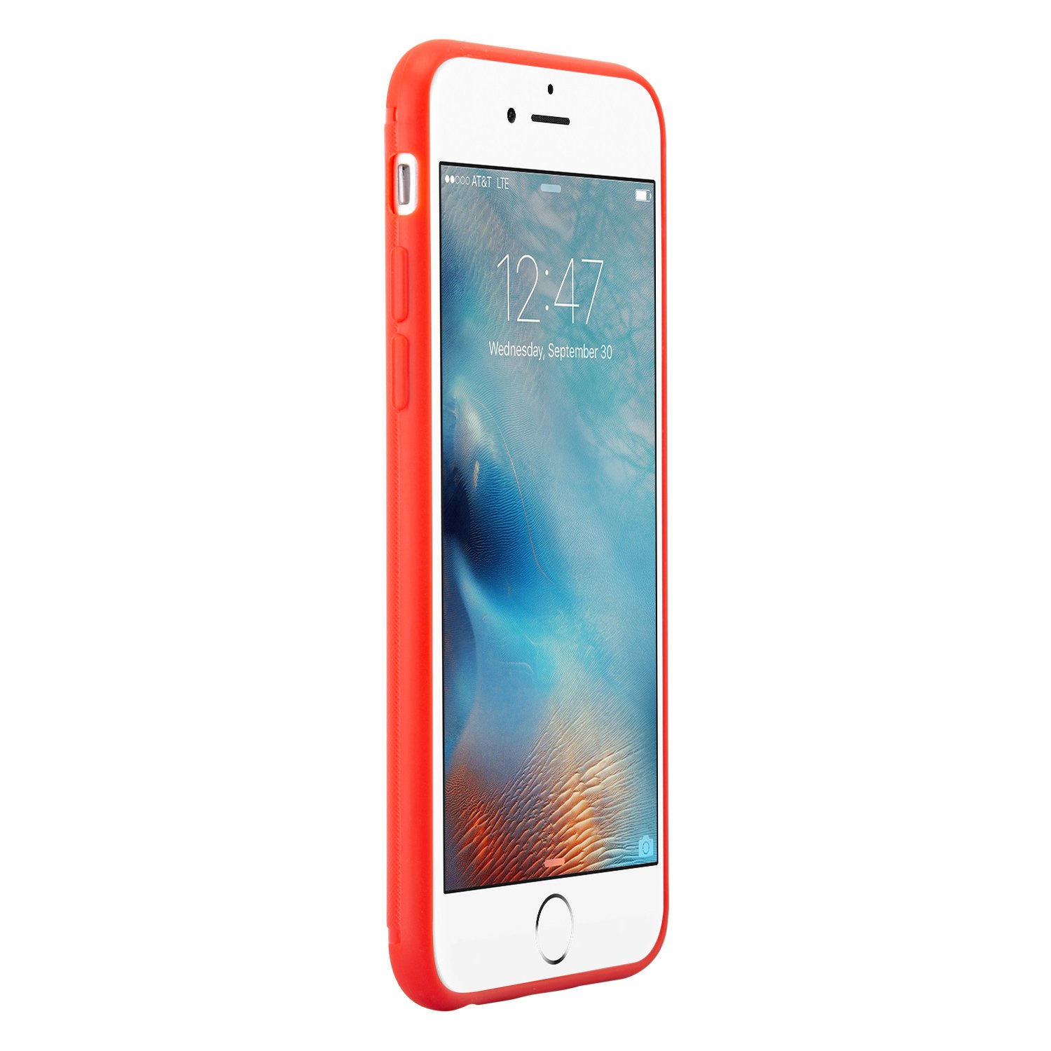 iPhone 7 Plus Case Rubber Ultra Thin Slim Shockproof Soft Cover Lightweight Rubber Case Apple iPhone 7 Plus - Red