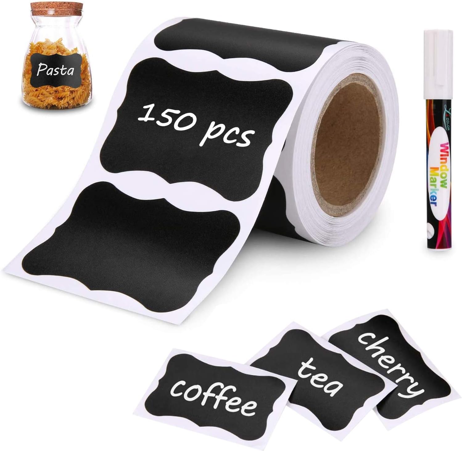 Chalkboard Labels, Joyoldelf 150Pcs Waterproof Reusable Blackboard
