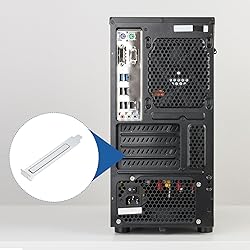 MECCANIXITY 12PCS Silvery PCI Slot Cover Dust