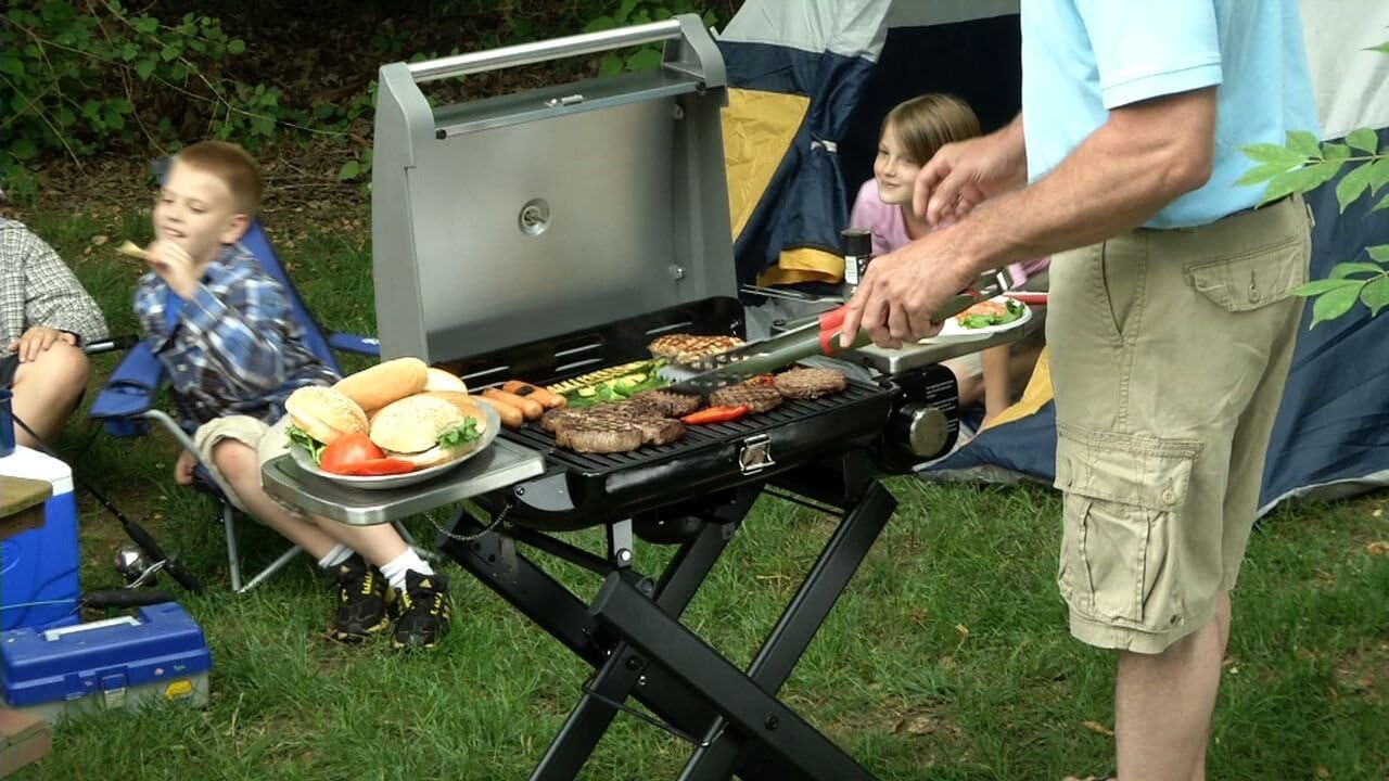 Cuisinart CGG-240 All Foods, 27.3" L x 38" W x 23.5" H, Roll-Away Gas Grill, Stainless Steel: Garden & Outdoor