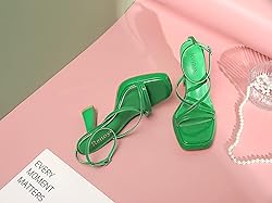 Reitoye Platform High Chunky Heels Square Toe