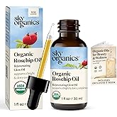 Sky Organics Organic Rosehip Oil (1oz) Cold-Pressed Rosehip Seed Oil, Anti-aging Face Oil, Antioxidant Face Oil, 100% Pure An