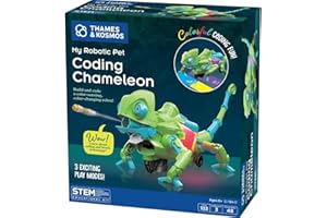 Thames & Kosmos My Robotic Pet: Coding Chameleon STEM Building & Experiment Kit | Color-Sensing Coding Robot for Boys & Girls