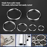 Oiiurly 120Pcs Stainless Steel Key Rings 6 Sizes for Crafts & DIY view 3