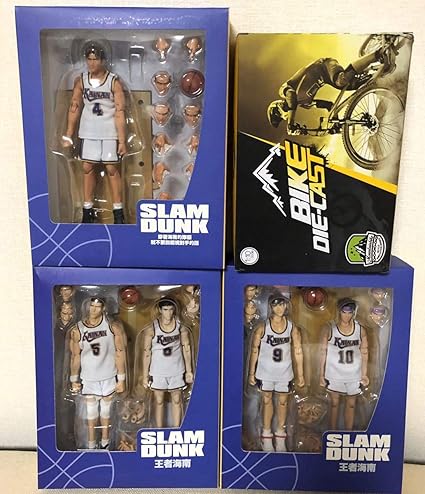 Amazon 6セット即納スラムダンク 1 10 可動フィギュア 海南高校5人 自転車セット Slamdunk Action 牧 神 清田 高砂 武藤 非s H Figuarts Figma フィギュア ドール 通販