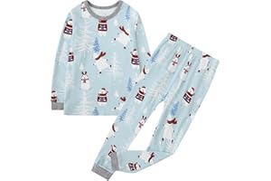 Owlivia 100% Organic Cotton Baby Long Sleeve Pajama Sets, Toddler Boy Girl 2-Piece Sleepwear