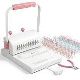 MAKEASY Binding Machine Hole Pitch 2:1 - Portable Book Binding Kit with 10PCS 5/8'' Binding Wires &amp; Plier, for DIY Notebooks, Albums, Journals, and Calendars &ndash; Circle Holes, 20 Sheet Punch Capacity