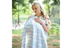 Gina Era Nursing Cover Baby Breastfeeding Cover Infant Feeding Cover Infant Breathable Privacy Breast Feeding Cover 100% Cotton (style4)