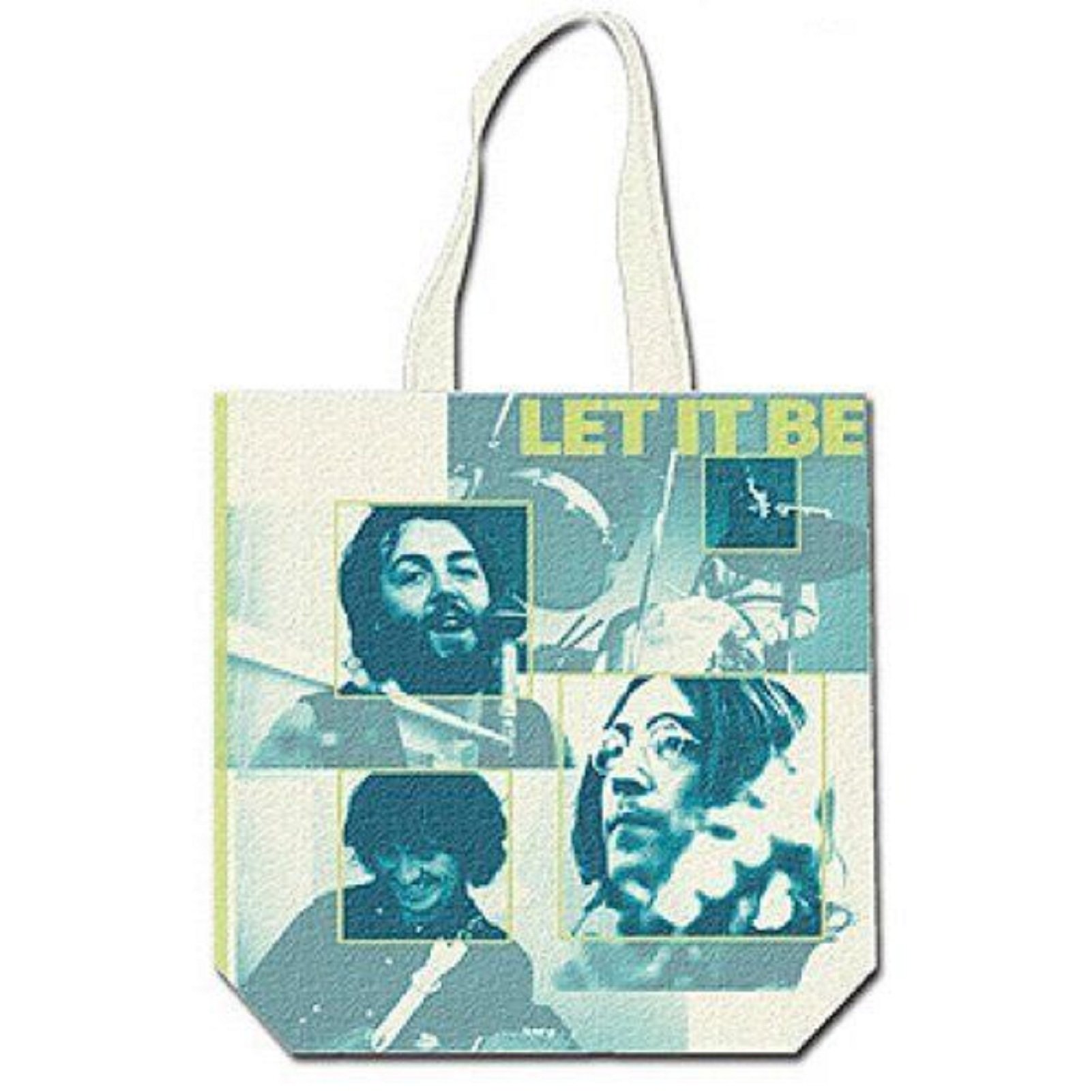 The Beatles Cotton Tote Bag: Let it be (with zip top)