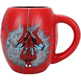 Bioworld Spider-Man Classic 18 oz Ceramic Oval Mug for Hot &amp; Cold Drinks