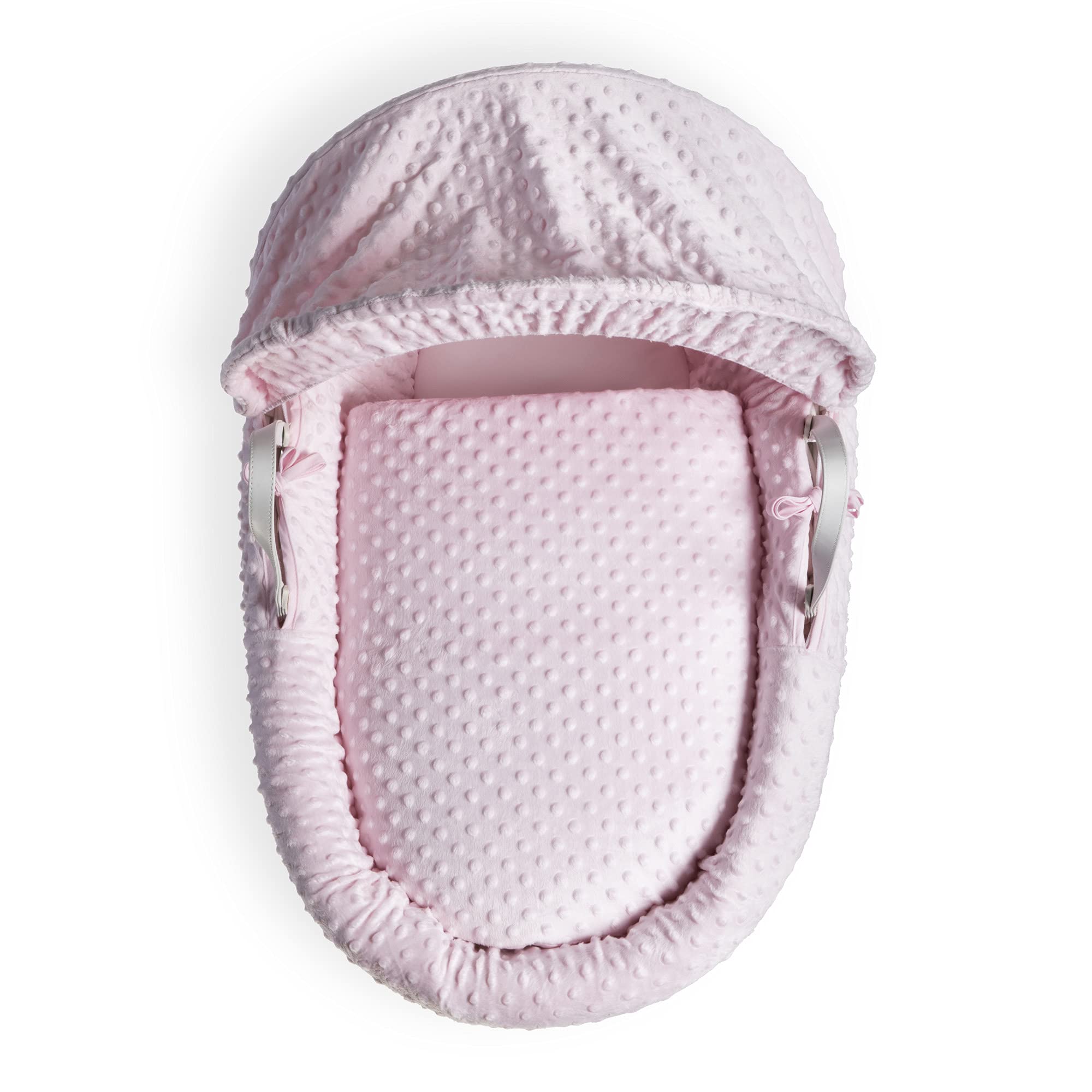 Clair de Lune Dimple Moses Basket Bedding Set (Basket NOT Included) - Pink