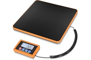 Fuzion Shipping Scale, 440LB/200KG x 10g Digital Postal Scale, Hold/Tare Function, Postage Scale for Packages Small Business/Luggage/Mailing, Battery & AC Adapter Included