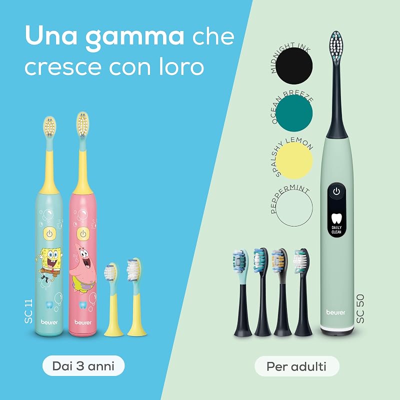 SC 11 Aqua Blue SpongeBob spazzolino elettrico per bambini